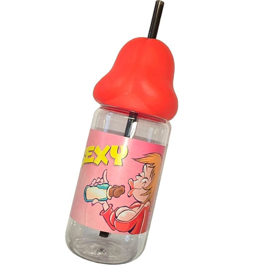 DIABLO PICANTE - BIBERÓN CON FORMA DE PENE 360 ML ROJO