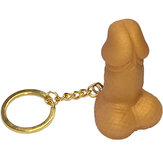 DIABLO PICANTE - LLAVERO CON FORMA DE PENE DORADO