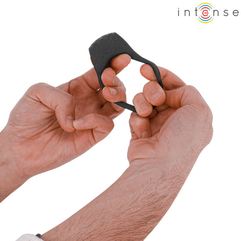INTENSE - ANILLO VIBRADOR PARA EL PENE CLOVER 10 VIBRACIONES NEGRO