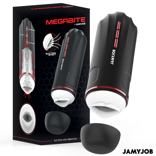 JAMYJOB - MASTURBADOR BOCAL AUTOMÁTICO MEGABITE 5 MODOS DE SUCCIÓN Y VIBRACIÓN