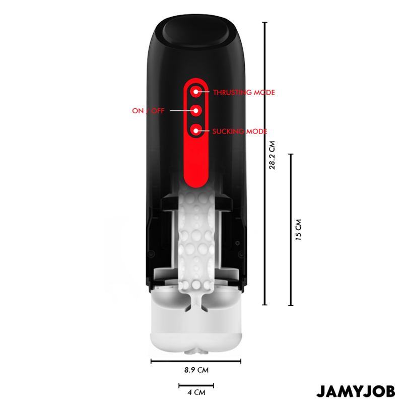 JAMYJOB - MASTURBADOR VAGINAL AUTOMÁTICO PHANTOM 5 MODOS DE SUCCIÓN Y EMPUJE