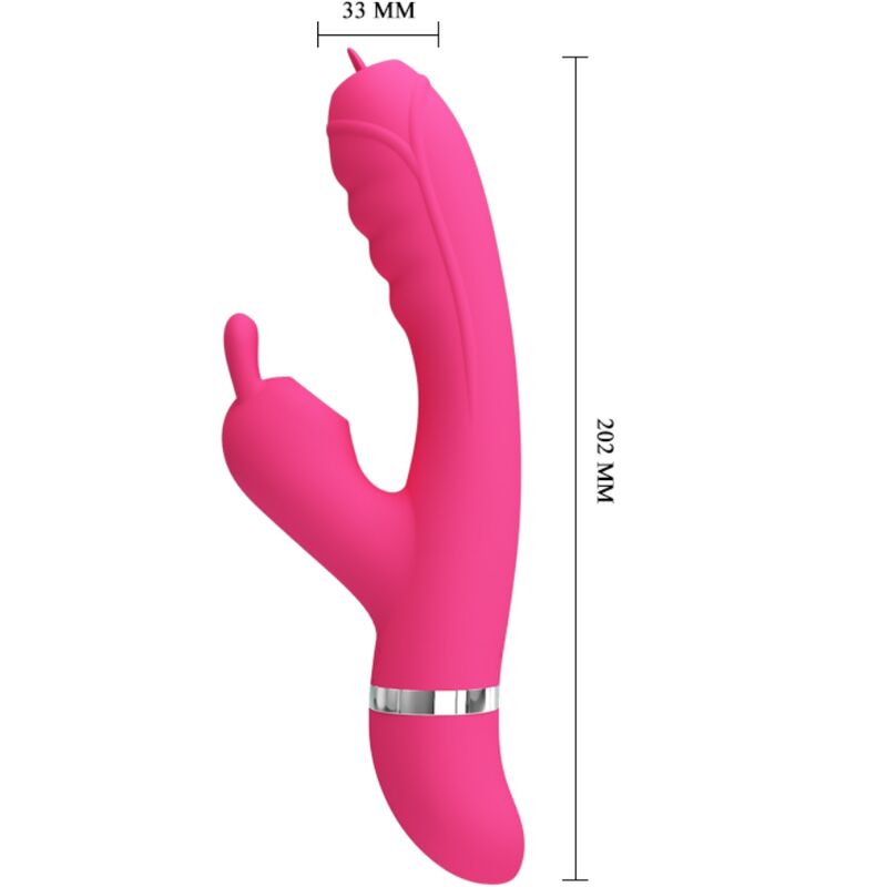 PRETTY LOVE - VIBRADOR CONEJO MULTIFUNCIÓN PHOENIX ROSA
