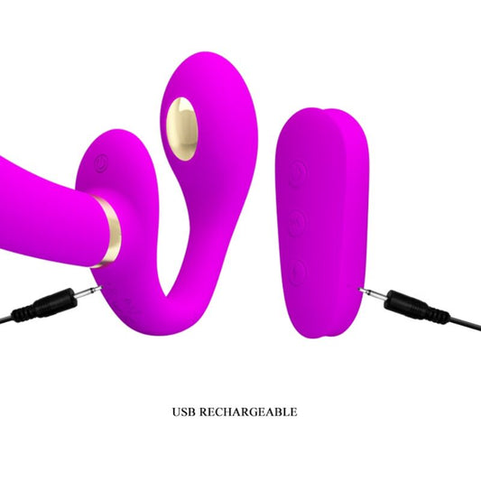 PRETTY LOVE - THUNDERBIRD VIBRADOR DOBLE CON ARCO Y CONTROL REMOTO MORADO
