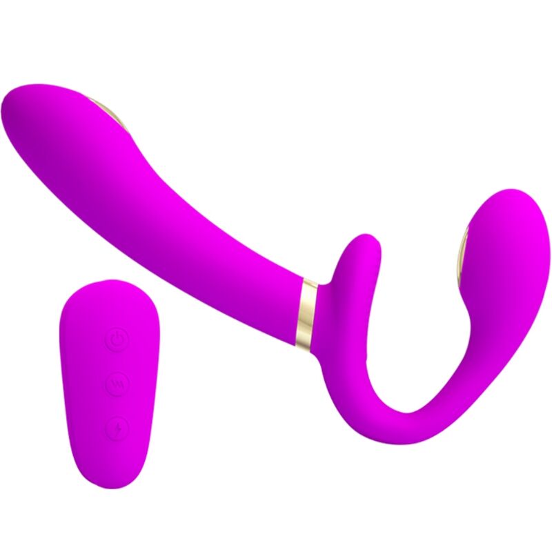 PRETTY LOVE - THUNDERBIRD VIBRADOR DOBLE CON ARCO Y CONTROL REMOTO MORADO