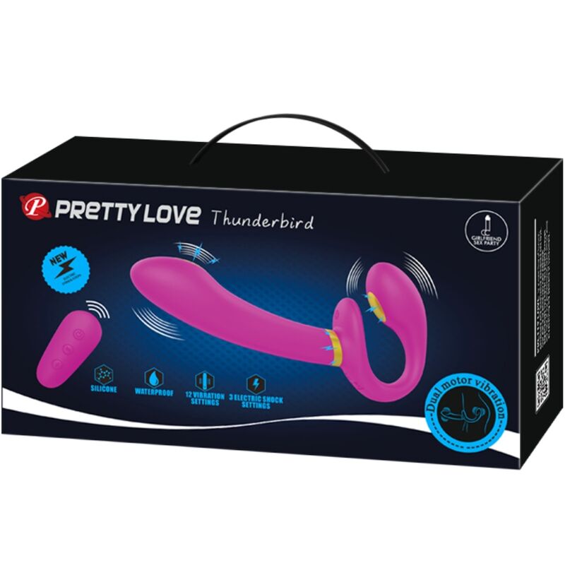 PRETTY LOVE - THUNDERBIRD VIBRADOR DOBLE CON ARCO Y CONTROL REMOTO MORADO