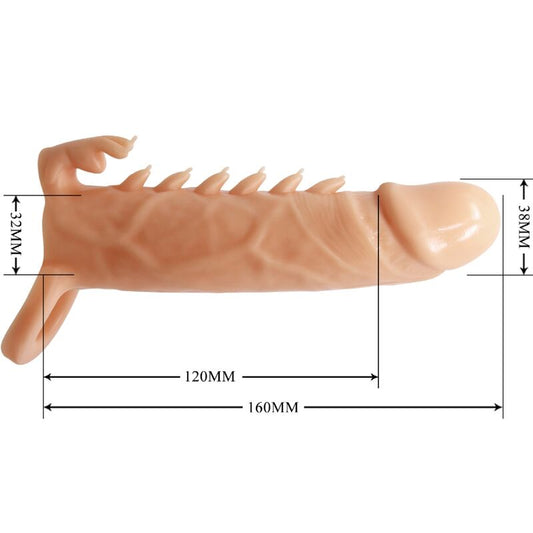 PRETTY LOVE - EMMIT MANCHON PÉNIS + STIMULATEUR DE CLITORIS FLESH