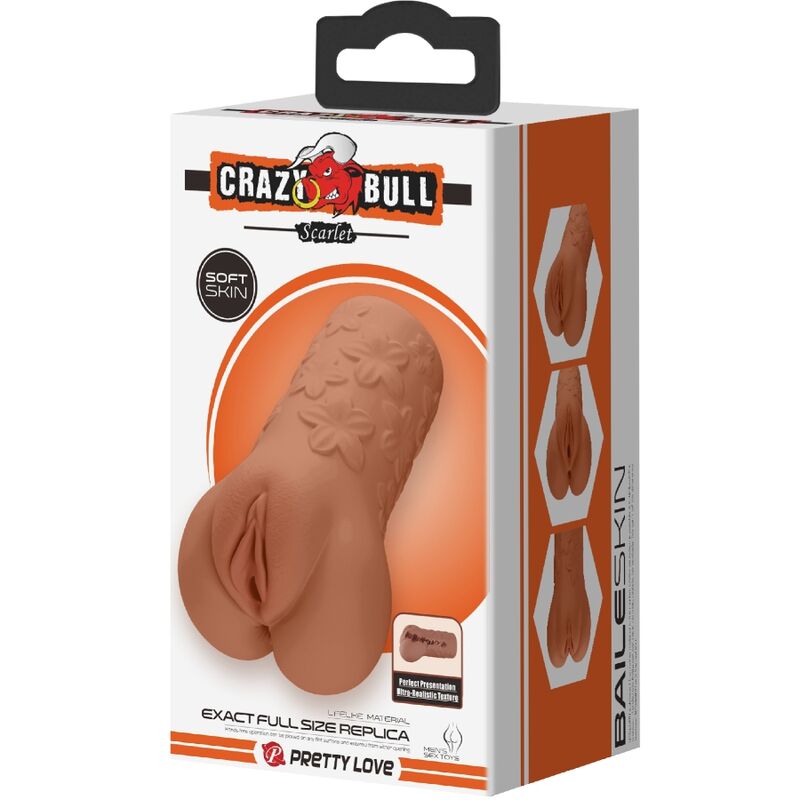 CRAZY BULL - DISEÑO DE VAGINA Y ANO ESCARLATA CON FLORES CARNE