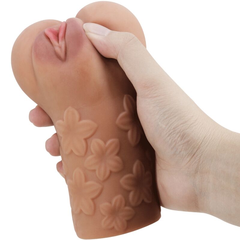 CRAZY BULL - DISEÑO DE VAGINA Y ANO ESCARLATA CON FLORES CARNE