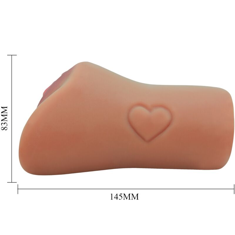 CRAZY BULL - DISEÑO DE VAGINA Y ANO ESCARLATA CON UN CORAZÓN DE CARNE