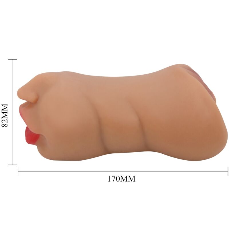 CRAZY BULL - ZOEY DOBLE MASTURBADOR BOCA Y VAGINA CARNE