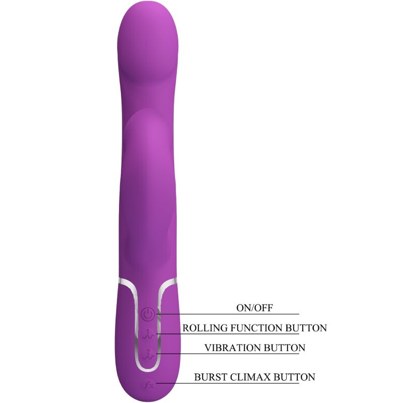 PRETTY LOVE - VIBRADOR Y ESTIMULADOR MULTIFUNCIÓN 4 EN 1 MORADO