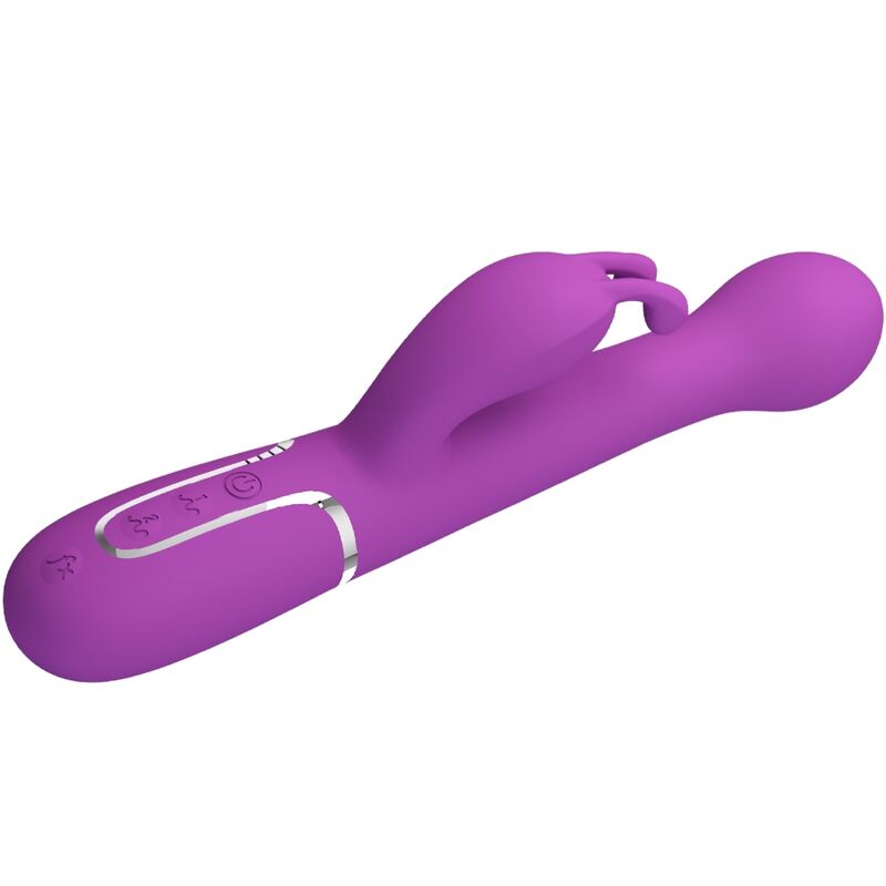 PRETTY LOVE - VIBRADOR CONEJO MULTIFUNCIÓN 3 EN 1 DEJON MORADO