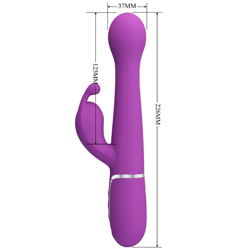 PRETTY LOVE - VIBRADOR CONEJO MULTIFUNCIÓN 3 EN 1 DEJON MORADO