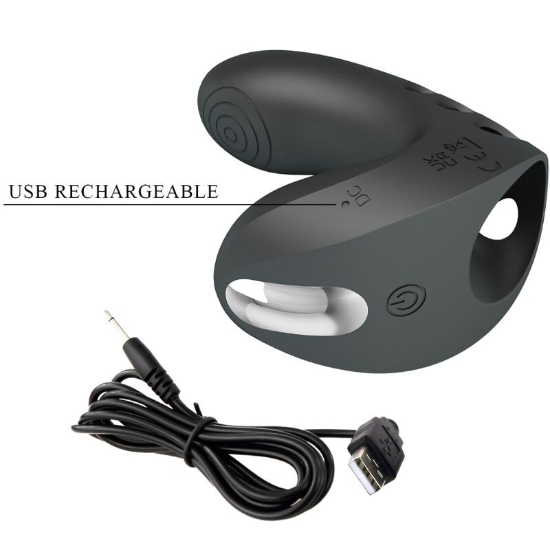 PRETTY LOVE - VIBRADOR DE DEDO CAMELIA 7 VIBRACIONES NEGRO