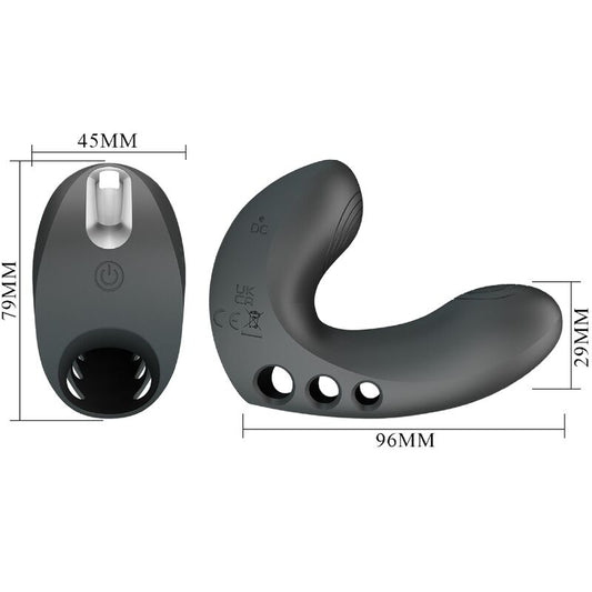 PRETTY LOVE - VIBRADOR DE DEDO CAMELIA 7 VIBRACIONES NEGRO