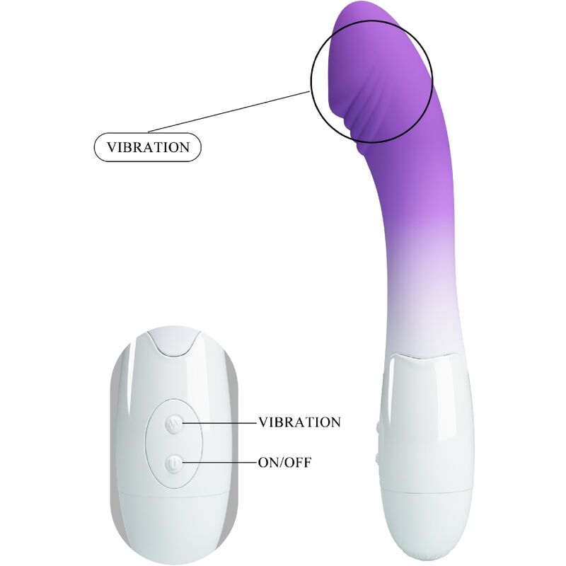 PRETTY LOVE - VIBRADOR ELEMENTAL PUNTO G 30 VIBRACIONES MORADO