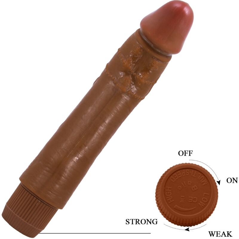 BAILE - DYBBUK VIBRADOR REALISTA 24 CM MULATO