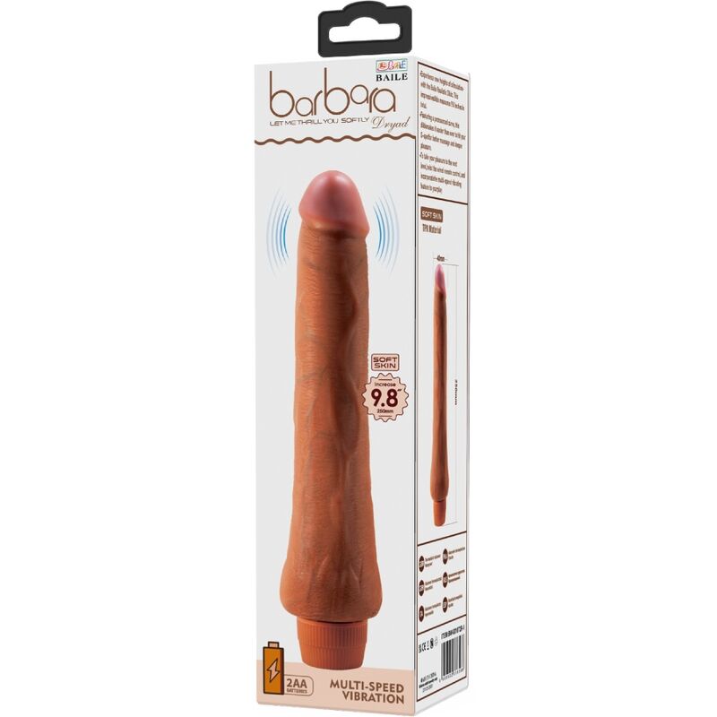 BAILE - DRYAD VIBRADOR REALISTA 25 CM MULATO
