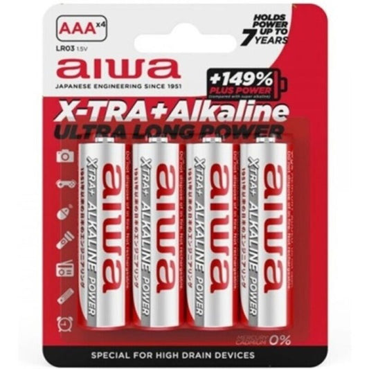 AIWA - PILAS ALCALINAS AAA EXTRA ALCALINAS LR03 BLISTER*4