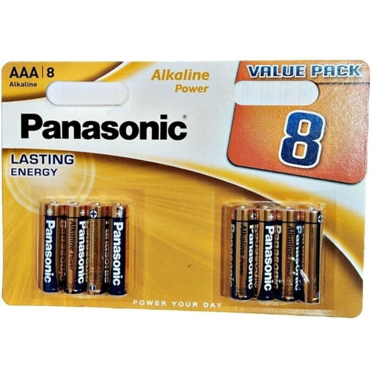 PANASONIC - PILAS ALCALINAS AAA DE BRONCE LR03 BLISTER*8