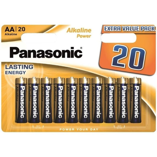 PANASONIC - PILAS ALCALINAS AA DE BRONCE LR6 BLISTER*20
