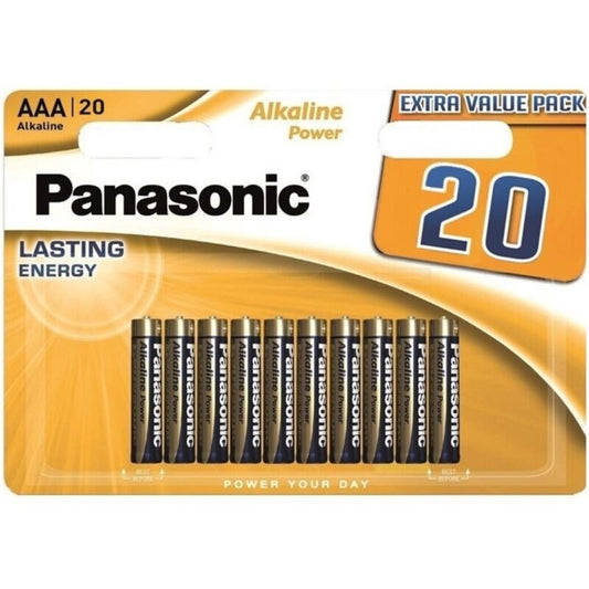 PANASONIC - PILAS ALCALINAS AAA DE BRONCE LR03 BLISTER*20