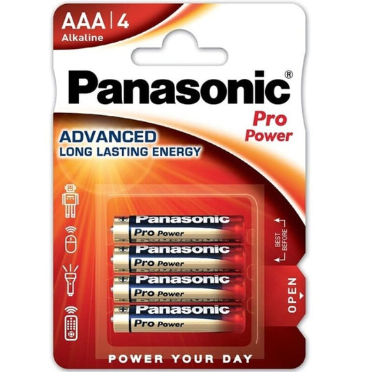 PANASONIC - PILAS ALCALINAS AAA PRO POWER LR03 BLISTER*4