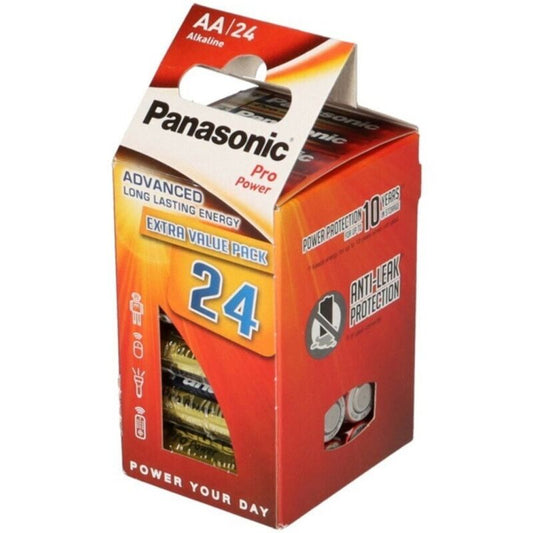 PANASONIC - PAQUETE DE 24 PILAS ALCALINAS AA PRO POWER LR6