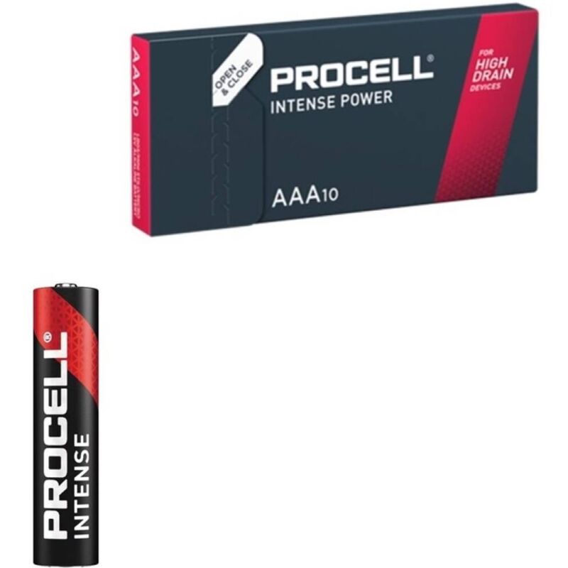 PROCELL - Piles alcalines LR03 AAA 1,5 V à puissance intense, coffret de 10 pièces