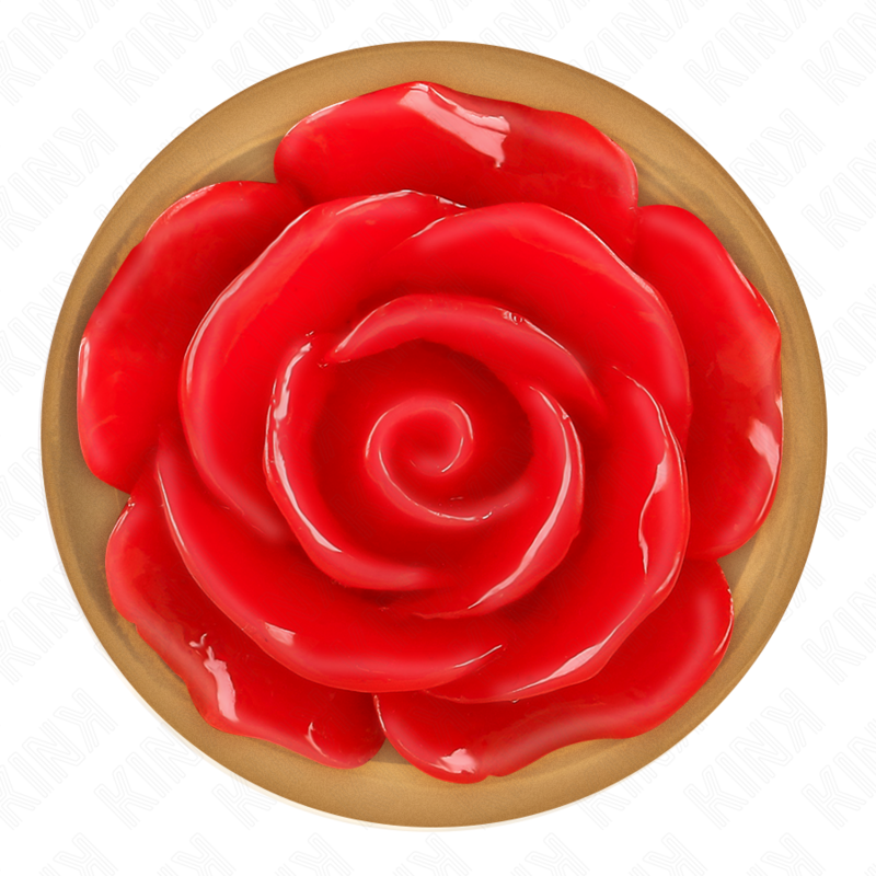 KINK - PLUG ANAL DE ORO ROSA CON ROSA ROJA S