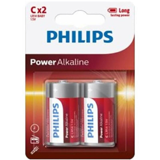 PHILIPS - PILA ALCALINA POWER C LR14 BLISTER*2