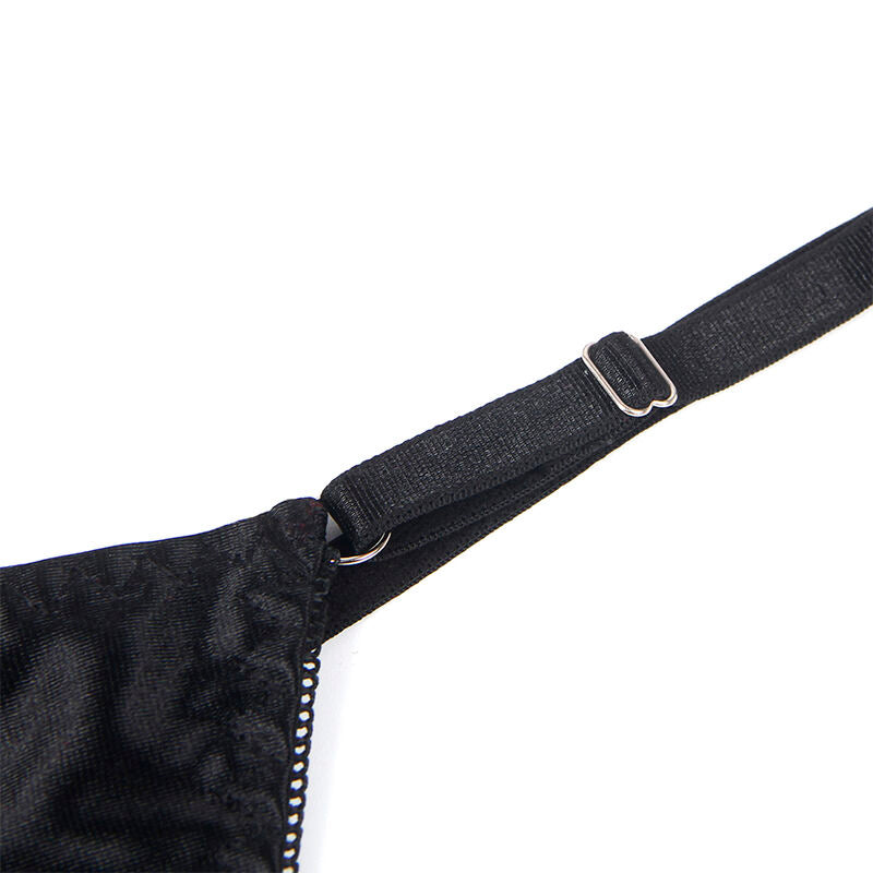 SUBBLIME - 955205 CONJUNTO DE SUJETADOR CON LAZO NEGRO AJUSTABLE L/XL