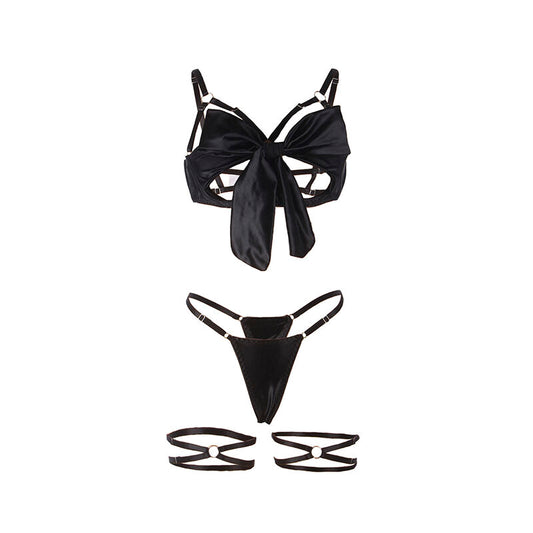 SUBBLIME - 955205 CONJUNTO DE SUJETADOR CON LAZO NEGRO AJUSTABLE L/XL