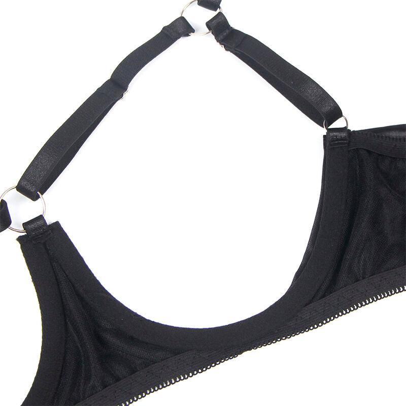 SUBBLIME - 955205 CONJUNTO DE SUJETADOR CON LAZO NEGRO AJUSTABLE L/XL
