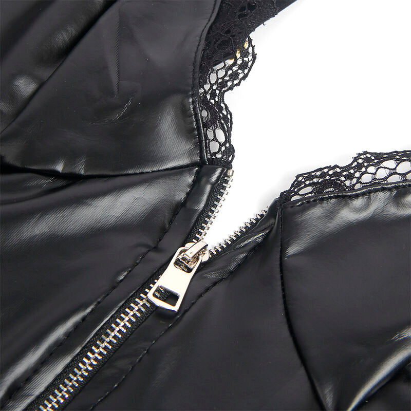 SUBBLIME - 955458 CUERPO DE CUERO NEGRO CON CREMALLERA S/M