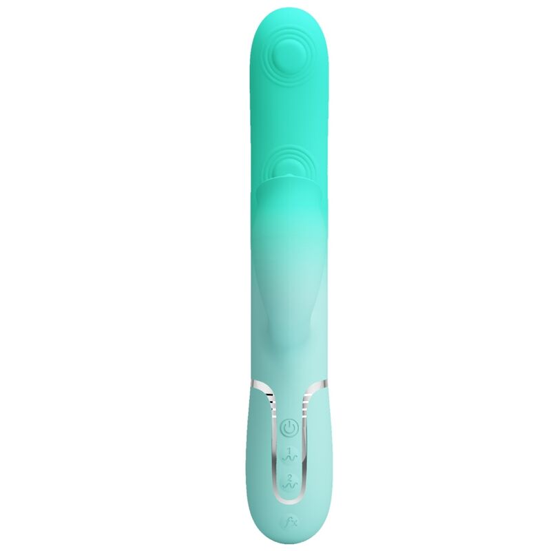 PRETTY LOVE - GIGI MULTIFUNCTION RABBIT VIBRATOR AQUA GREEN