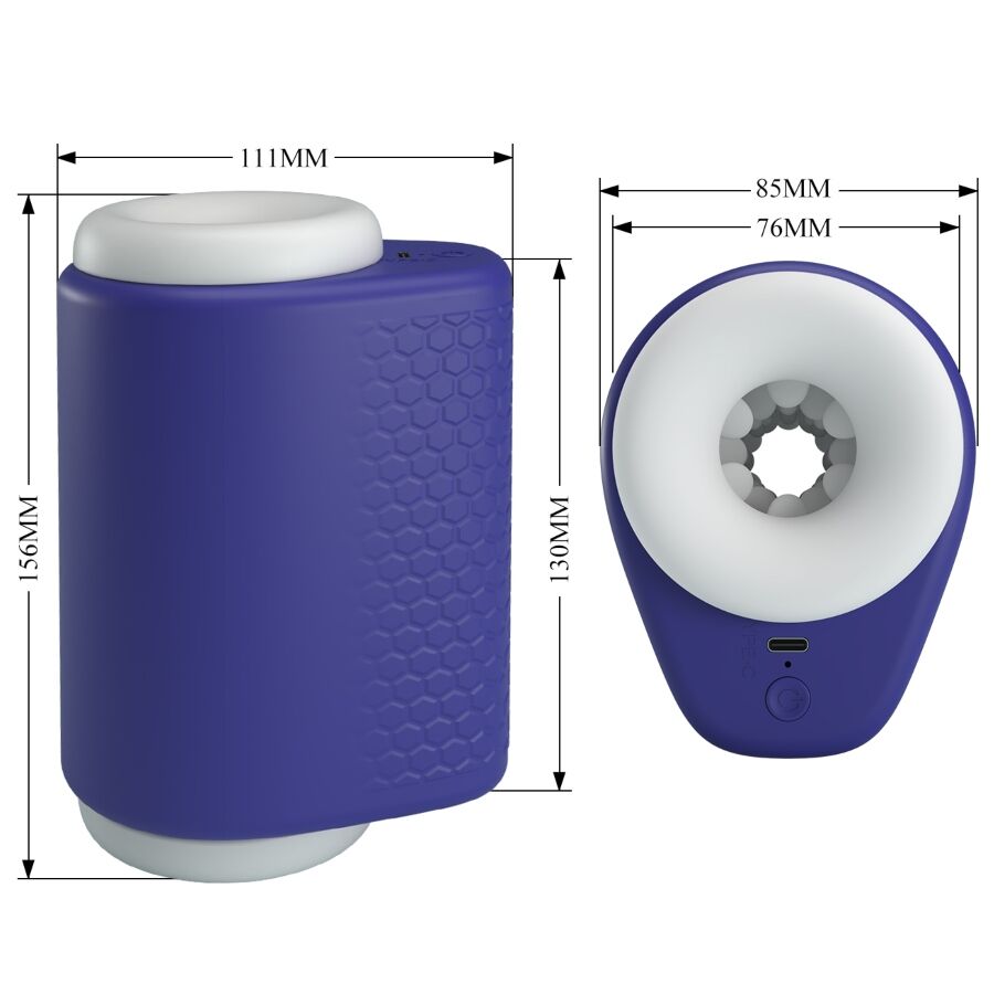 PRETTY LOVE - DJ LADY MASTURBADOR MASCULINO CON VIBRACIÓN 5 AJUSTES MORADO