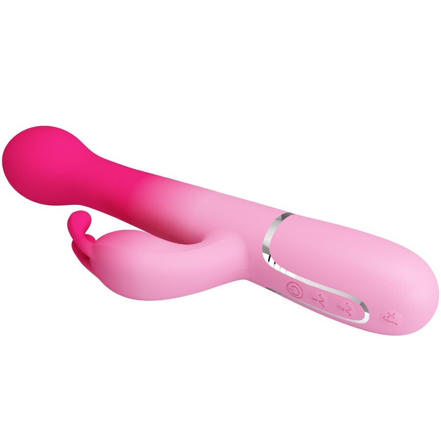 PRETTY LOVE - VIBRADOR CONEJO MULTIFUNCIÓN 3 EN 1 DEJON ROSA