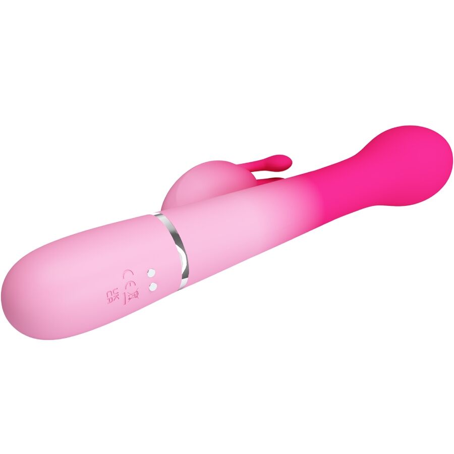 PRETTY LOVE - VIBRADOR CONEJO MULTIFUNCIÓN 3 EN 1 DEJON ROSA