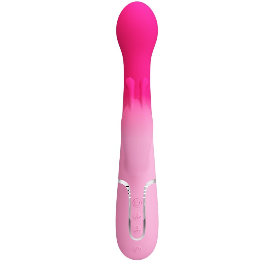 PRETTY LOVE - VIBRADOR CONEJO MULTIFUNCIÓN 3 EN 1 DEJON ROSA