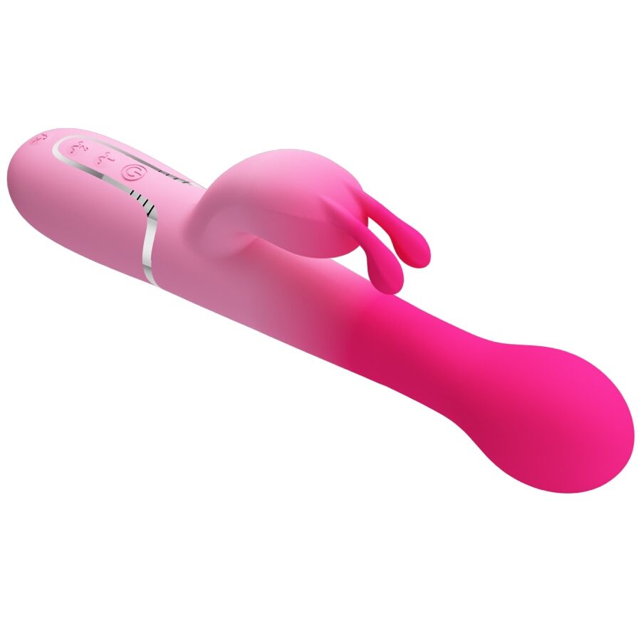 PRETTY LOVE - VIBRADOR CONEJO MULTIFUNCIÓN 3 EN 1 DEJON ROSA