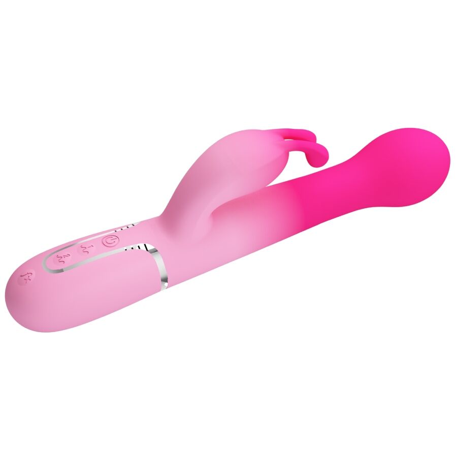 PRETTY LOVE - VIBRADOR CONEJO MULTIFUNCIÓN 3 EN 1 DEJON ROSA
