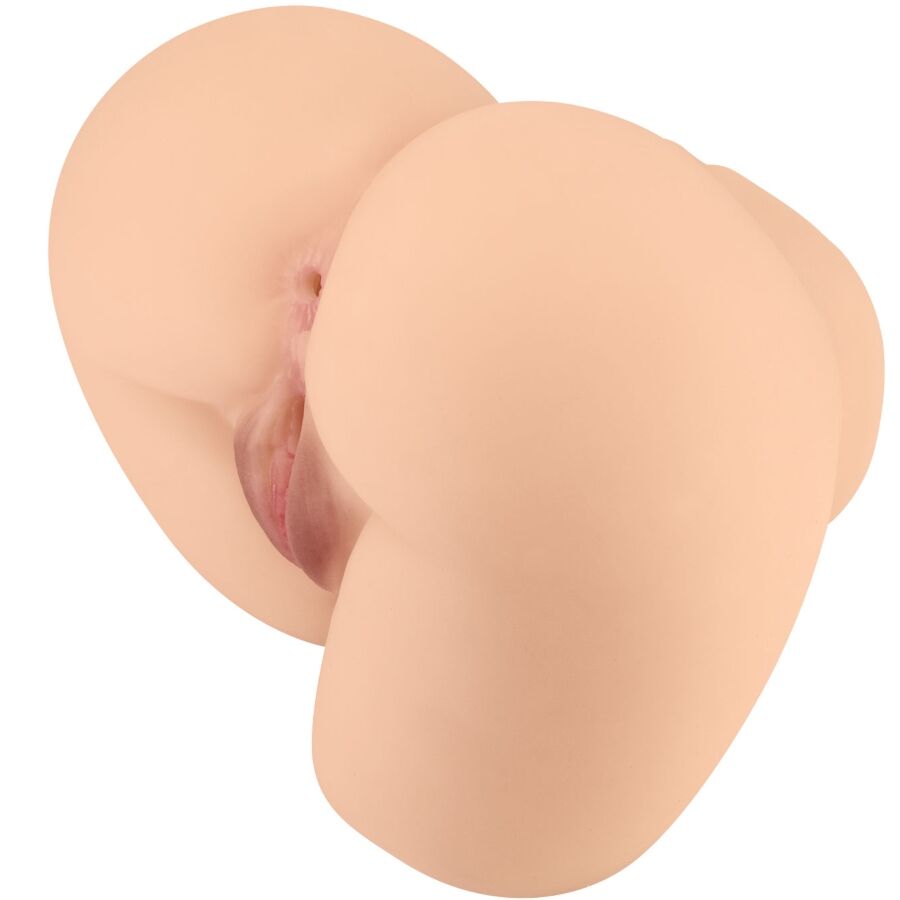 CRAZY BULL - VIBRADOR TRASERO ROLONDA CON VAGINA Y ANO REALISTAS NATURALES