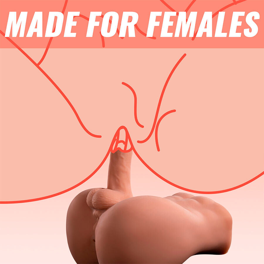 XISE - BERTLETT DILDO ASS REALISTIC DILDO AND ANUS MASTURBATOR FRONT POSITION WITH THRUSTING 18 CM