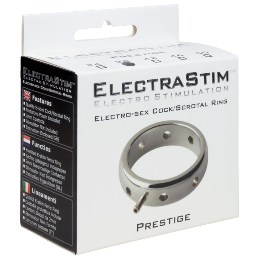 ELECTRASTIM - PRESTIGE ELECTROMAGNETIC METAL PENIS RING 50 MM