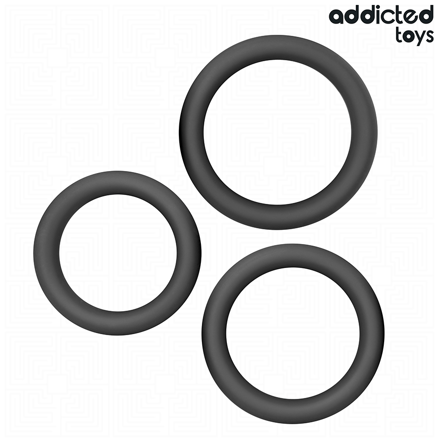 ADDICTED TOYS - SET OF FLAT SILICONE RINGS
