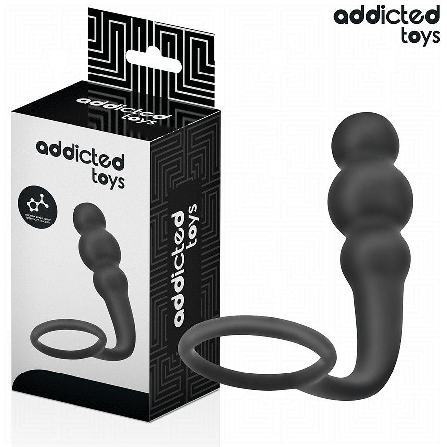 ADDICTED TOYS - ANAL PLUG WITH RING SILICONE MODEL 1