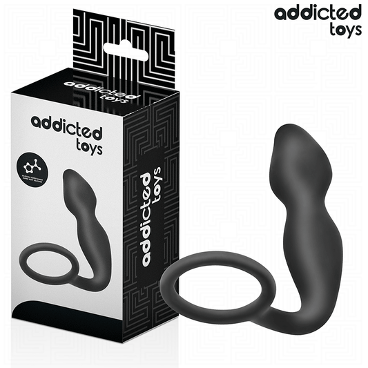 ADDICTED TOYS - ANAL PLUG WITH RING SILICONE MODEL 2