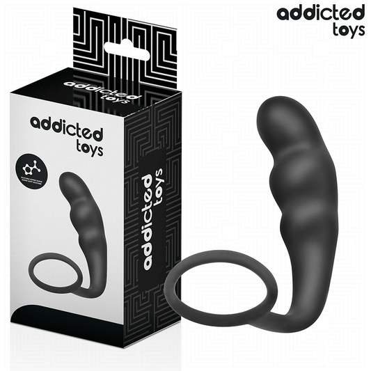 ADDICTED TOYS - ANAL PLUG WITH RING SILICONE MODEL 4