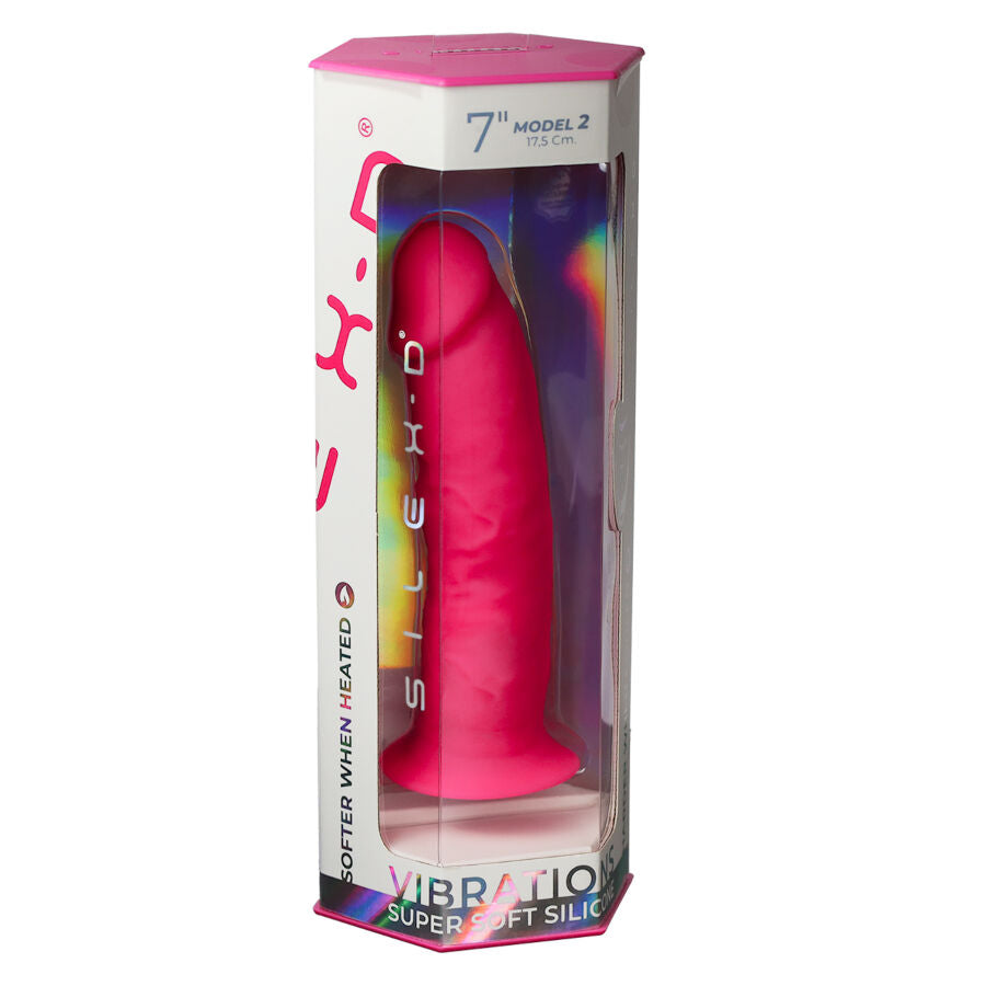 SILEXD - REALISTIC PENIS MODEL 2 PINK + REMOTE CONTROL LRS 17 CM
